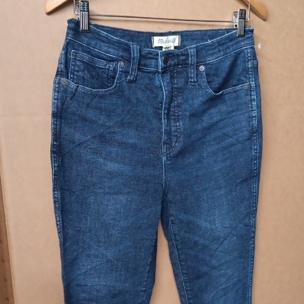 Madewell High Rise Dark Blue Jeans - Picture 2 of 10